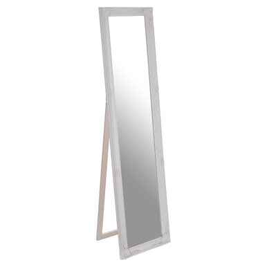Elizabeth White Wood Floor Standing Mirror