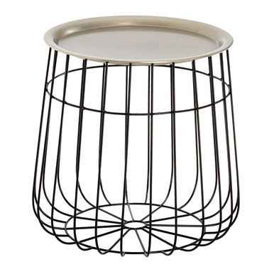 Templar Silver And Black Wire Detail Side Table