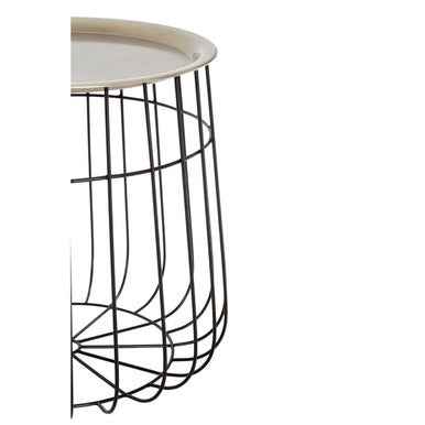Templar Silver And Black Wire Detail Side Table
