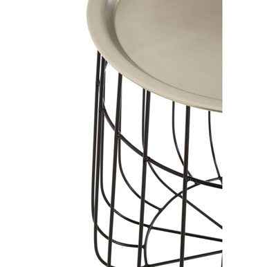 Templar Silver And Black Wire Detail Side Table