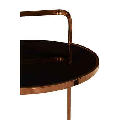 Ackley 2 Tier Rose Gold Finish Drinks Trolley