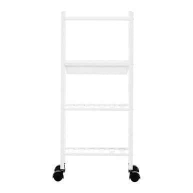 Dara 4 Tier White Trolley with Basket