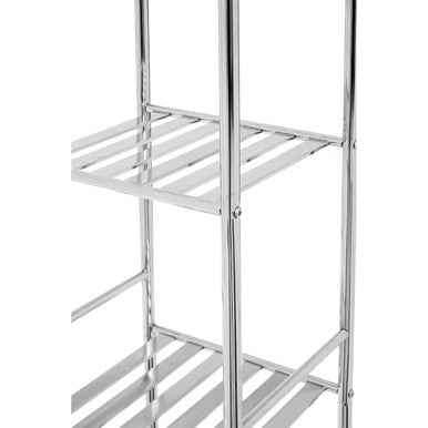 Dara 5 Tier Chrome Shelf Unit With Basket