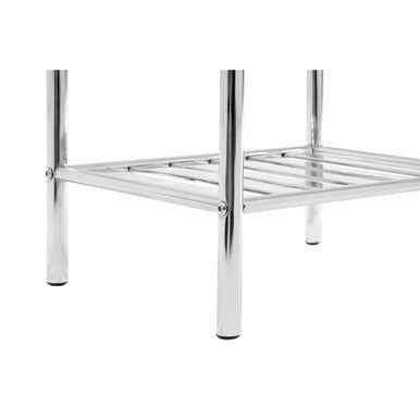 Dara 3 Tier Chrome Metal Shelf Unit
