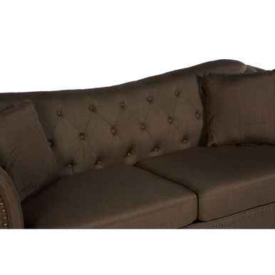 Fable 3 Seat Natural Chesterfield Sofa