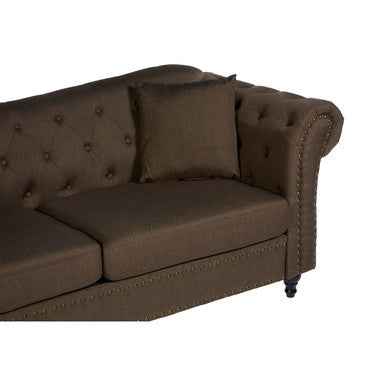 Fable 3 Seat Natural Chesterfield Sofa