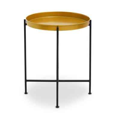Hege Small Brass And Black Finish Side Table