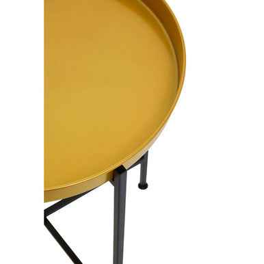 Hege Small Brass And Black Finish Side Table