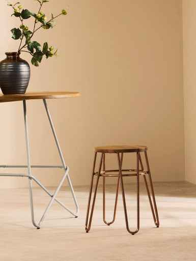 District Rose Gold Hairpin Stool