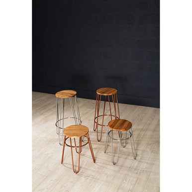 District Chrome Hairpin Stool
