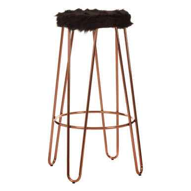 District Faux Fur Hairpin Stool