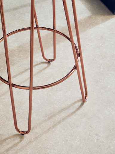 District Faux Fur Hairpin Stool