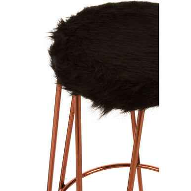 District Faux Fur Hairpin Stool