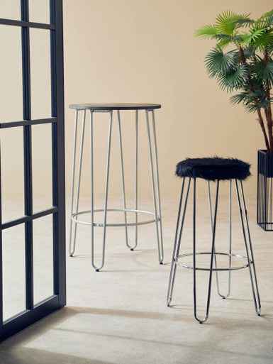 District Black Bar Stool