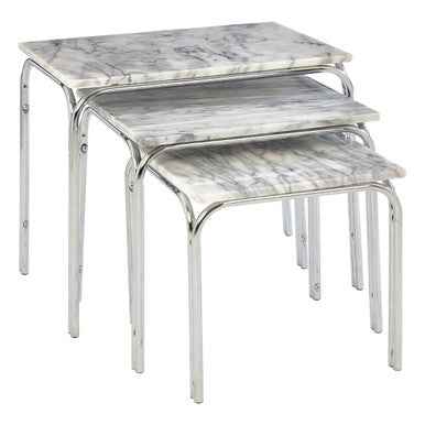 Fulton Nest Of 3 Tables With Chrome Base