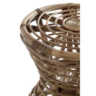 Maka Grey Natural Rattan Stool