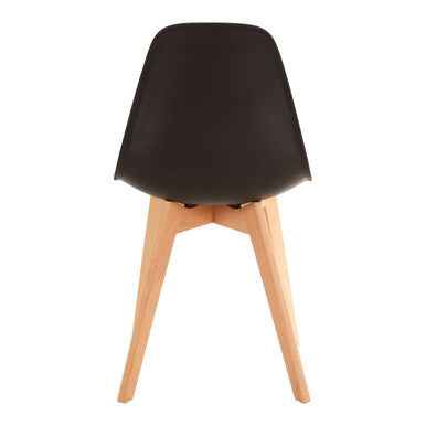 Stockholm Black Chair With Beech Wood Legs