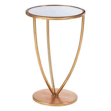 Marcia Mirror Top And Gold Frame Side Table