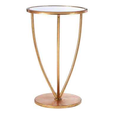 Marcia Mirror Top And Gold Frame Side Table