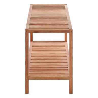 ARLA Walnut Wood Two Tier Storage Shelf Unit