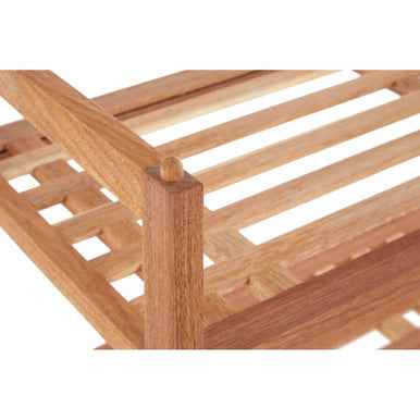 Arla 2 Tier Stackable Walnut Wood Shoe R