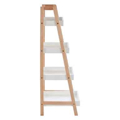 ARLA Four Tier Birch Wood Bathroom Shelf Unit