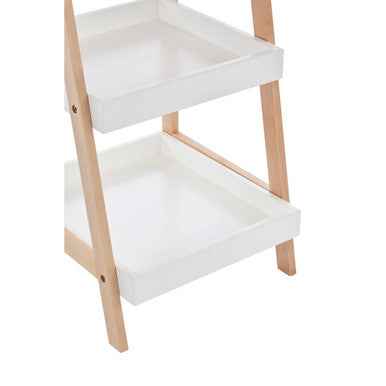 ARLA Four Tier Birch Wood Bathroom Shelf Unit