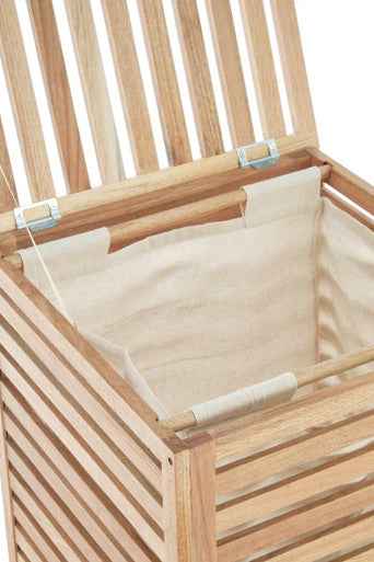 Walnut Wood Laundry Hamper