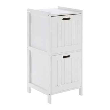 Salon white wood 2 Drawer cabinet