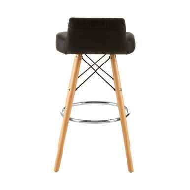 Stockholm Black Leather Effect Bar Stool