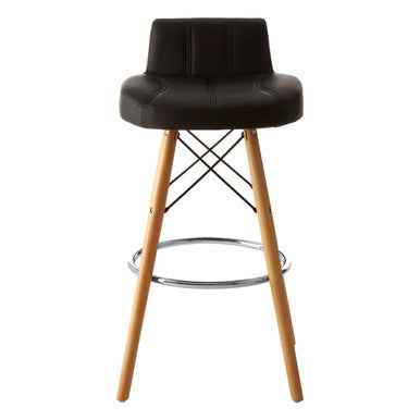 Stockholm Black Leather Effect Bar Stool