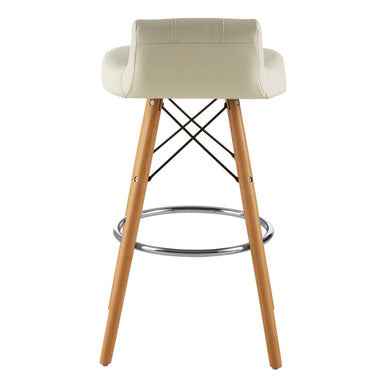 Stockholm White Leather Effect Bar Stool