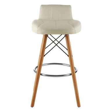 Stockholm White Leather Effect Bar Stool