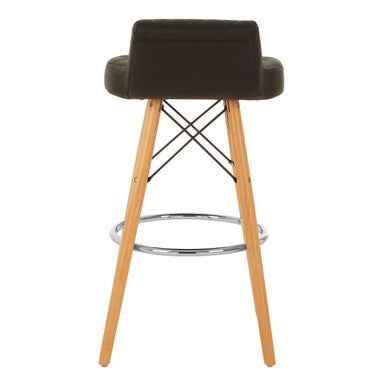 Stockholm Black Leather Effect Seat Bar Stool