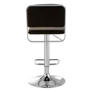 Stockholm Black Seat And Chrome Base Bar Stool