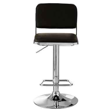 Stockholm Black Seat And Chrome Base Bar Stool