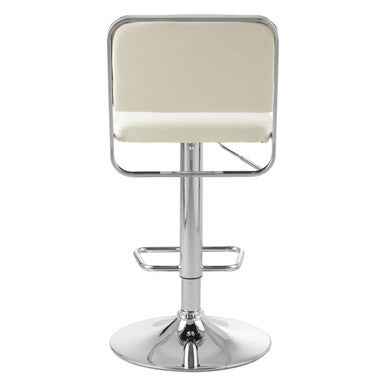 Stockholm White Seat And Chrome Base Bar Stool
