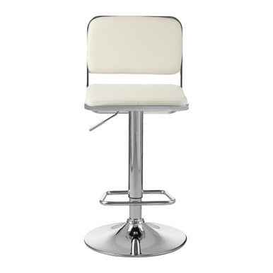 Stockholm White Seat And Chrome Base Bar Stool