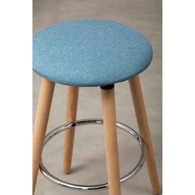 Stockholm Blue Round Bar Stool