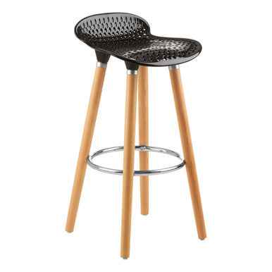 Stockholm Matte Black Bar Stool