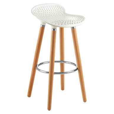 Stockholm Matte White Bar Stool