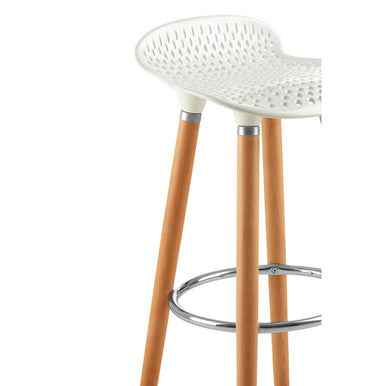 Stockholm Matte White Bar Stool