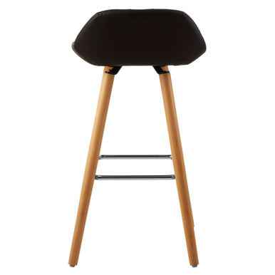 Stockholm Black Faux Leather Bar Stool