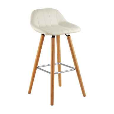 Stockholm White Faux Leather Bar Stool