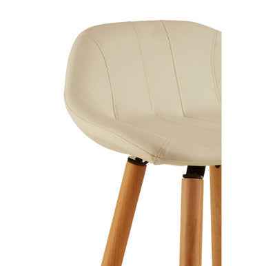 Stockholm White Faux Leather Bar Stool