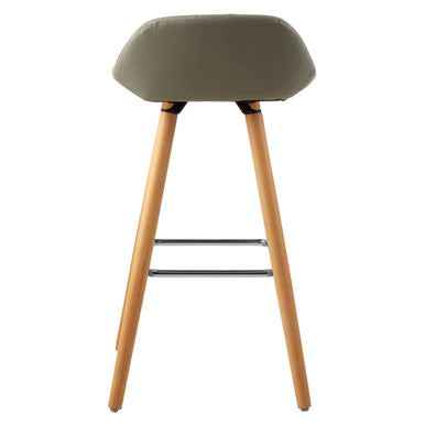 Stockholm Grey Faux Leather Bar Stool