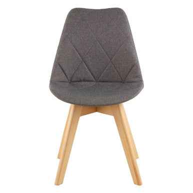 Stockholm Grey Diamond Pattern Dining Chair