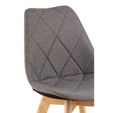 Stockholm Grey Diamond Pattern Dining Chair
