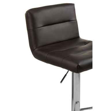 Baina Black Seat Bar Stool With Chrome Base