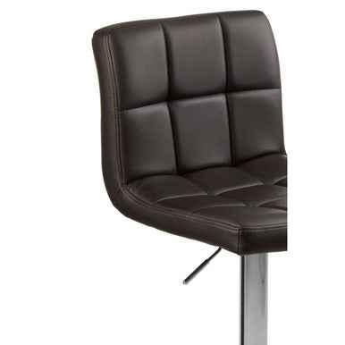Baina Quilted Bar Stool With Chrome Base